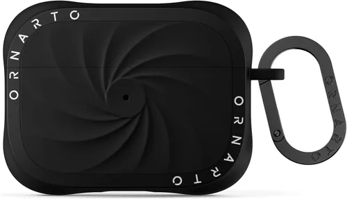 Vista 3 de ORNARTO Vortuxe - Funda para iPhone 16 Pro Max de 6.9 pulgadas, color negro + funda para AirPods Pro 2 en negro