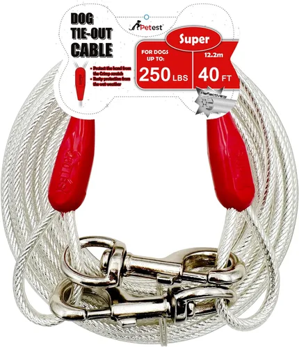 Vista 28 de Petest Cable de amarre reflectante de 15 pies para perros pequeños de hasta 35 libras
