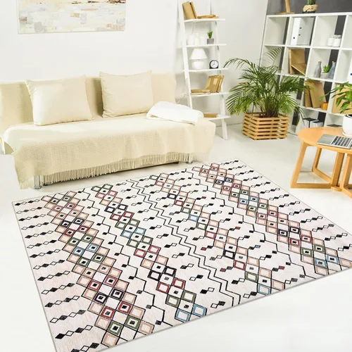 Vista 13 de FairOnly Tapete marroquí bohemio de 2 x 3 pulgadas, lavable, antideslizante, pequeño, para baño, cocina, dormitorio, entrada
