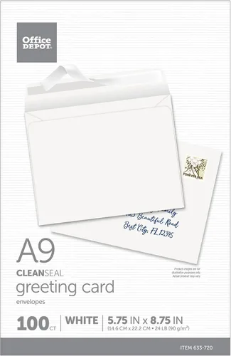 Vista 5 de Office Depot Clean Seal(TM) - Sobres de invitación, 12030 (4.7 in)