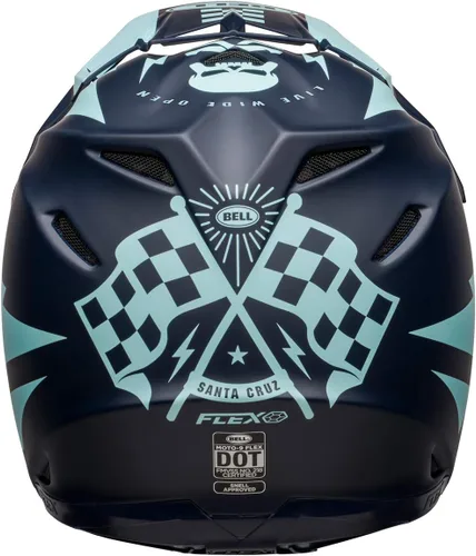 Vista 6 de Bell Moto-9 Flex Dirt - Casco de motocicleta de cara completa - Breakaway - Azul marino mate/azul claro, talla L