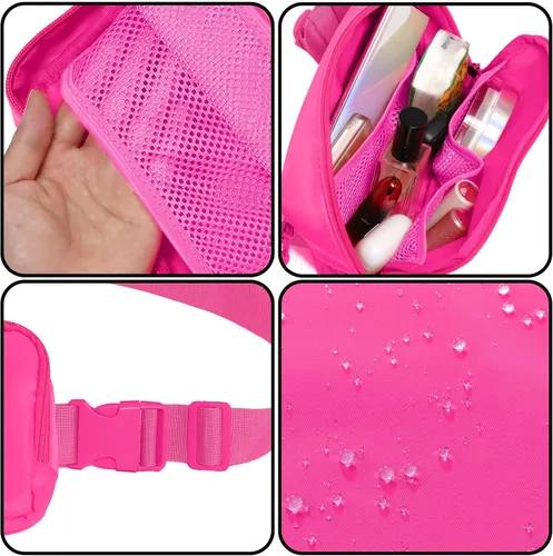 Vista 58 de Riñonera, bolsa para cinturón, correa ajustable ajustable de 40 pulgadas, para mujeres y hombres