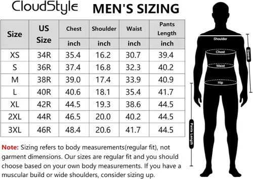 Vista 3 de Cloudstyle Chaqueta de color sólido de 3 piezas con 2 botones y ajuste delgado para hombre, traje formal de boda inteligente