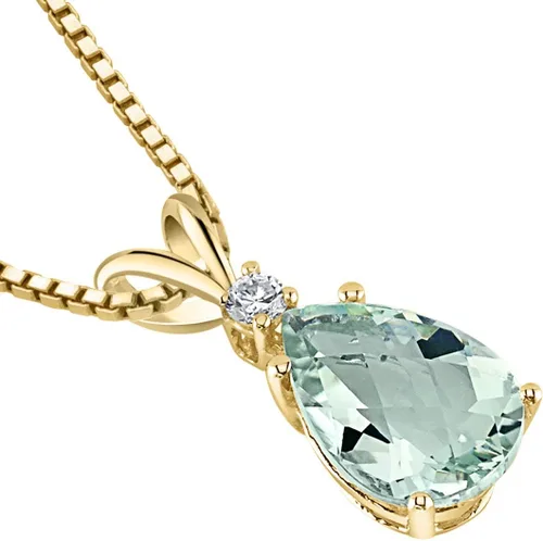 Vista 3 de Peora Dije de oro de 14 quilates para mujer con diamante, elegante diamante solitario en forma de lágrima de 10x7mm 0.394 x 0.276 pulgadas, piedras