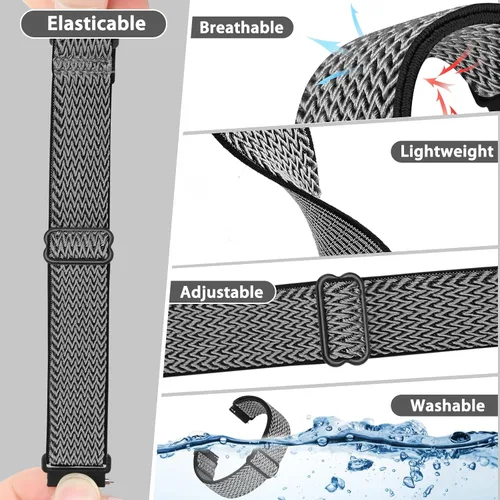 Vista 5 de Correa de Reloj de Liberación Rápida - Elección de Ancho - Correas de Reloj de 18 mm, 19 mm, 20 mm, 22 mm, 24 mm, Correas de Nylon Elásticas