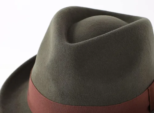 Vista 11 de Home Prefer Sombrero de invierno de fieltro de lana para hombre Sombrero de ala corta Fedora