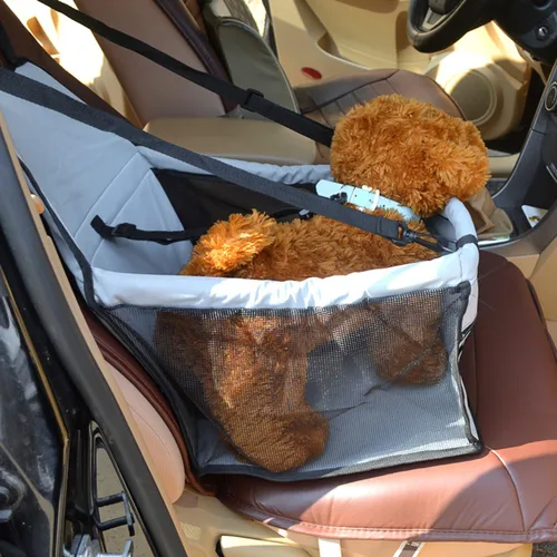 Vista 4 de suyi Bolsa de transporte portátil impermeable y transpirable para asiento de automóvil para mascotas, protector de automóvil, protector