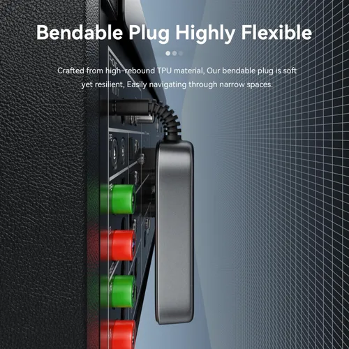 Vista 6 de ESSAGER Adaptador Bluetooth para automóvil, cancelación de ruido, receptor AUX Bluetooth de 0.138 in para automóvil, transmisor de receptor de audio