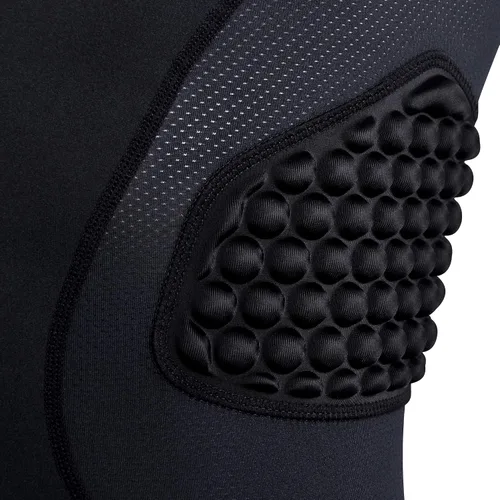 Vista 7 de COOLOMG - Camiseta de compresión acolchada para hombre, protector de pecho y costillas para béisbol y fútbol, protector de corazón y esternón