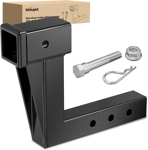 Vista 14 de Nilight Adaptador extensor de receptor de enganche de remolque, reductor de adaptador de enganche de 1-1/4 a 2 pulgadas, convertidor de manguito
