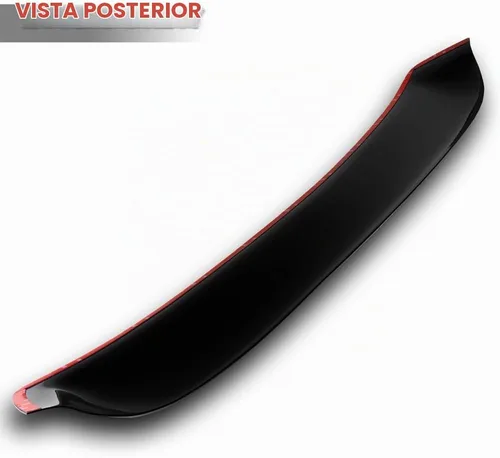 Vista 4 de Alerón de techo de ventana trasera de plástico ABS negro compatible con Honda Civic 2DR Coupe 1996-2000, 1997 1998 1999