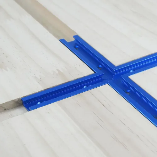Vista 7 de 2 rieles en T para carpintería con tornillos, herramientas de carpintería de aleación de aluminio, perfil de doble corte, rieles en T universales