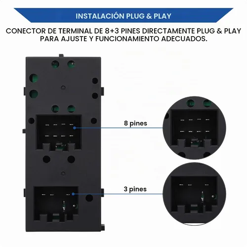 Vista 4 de Power Master - Interruptor de ventana compatible con Ford F150 2004-2008, Ford Expedition 2003-2006, Crown Victoria 2003-2008, Lincoln Mark LT