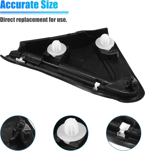 Vista 5 de X AUTOHAUX Aplique de bandera de espejo lateral del pasajero para Nissan Sentra 2013-2019 RH espejo bandera cubierta derecha puerta esquina acabador