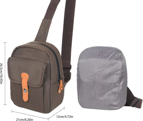 Vista 6 de Besnfoto Bolsa de cámara pequeña DSLR Sling Bag Mochila para fotógrafo Cámara impermeable Bolsa de hombro Bolso compacto para calle
