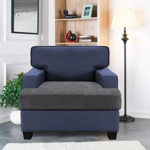 Vista 2 de n - Fundas elásticas para sofá con cojín en forma de T de terciopelo para sillón, fundas de cojín individuales para sillón de 1 asiento, grosor