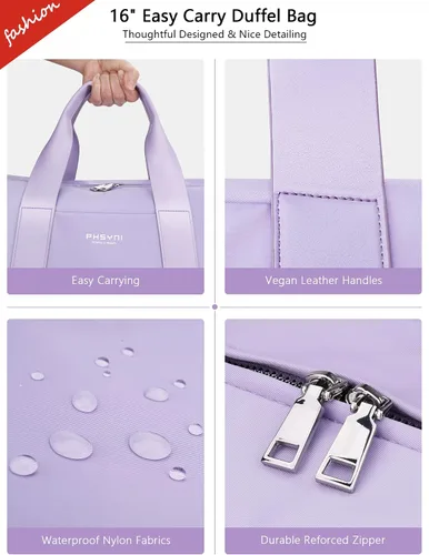 Vista 3 de Pequeña bolsa deportiva de gimnasio para mujeres y niñas, bolsa de lona para entrenamiento de fitness, viajes, baile, ballet, natación