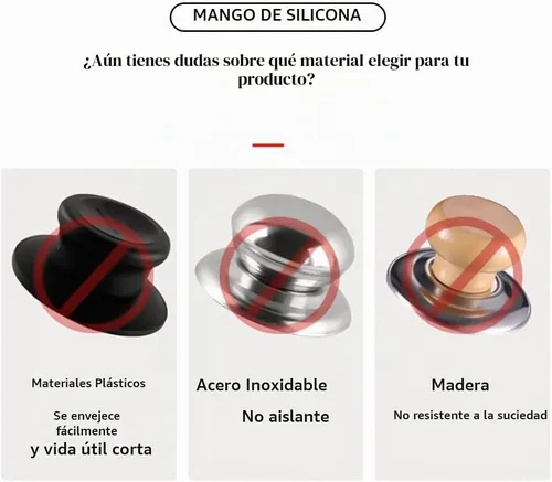 Vista 5 de Pomo universal de repuesto para tapas de sartén, cubierta de silicona resistente al calor, asas de sujeción, sin BPA, aptas para lavavajillas, se