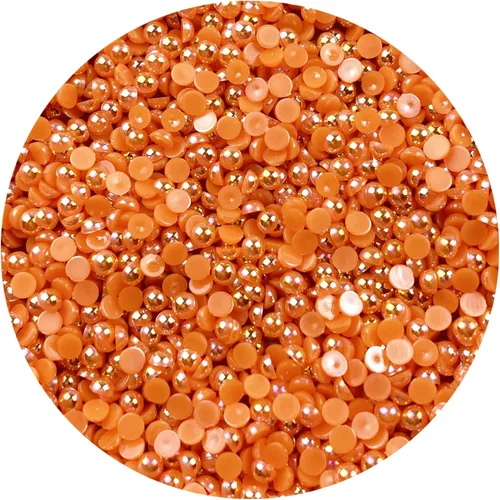 Vista 46 de 2000 piezas de cuentas de media perla de 3 mm para manualidades, cuentas de perla de parte trasera plana, cuentas semirredondas para joyería, arte