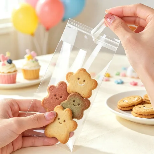 Vista 3 de Bolsas de celofán pequeñas de 3 x 4 pulgadas, bolsas autoprotectoras de cristal transparente para galletas de caramelo, tarjetas, equipo, paquete