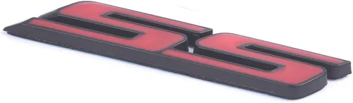 Vista 2 de Aimoll 2 piezas SS Emblemas ABS Etiqueta 3D Logo para Impala Cobalto Camaro 2010 2011 2012 2013 2014 2015 2016 2017 Negro Rojo