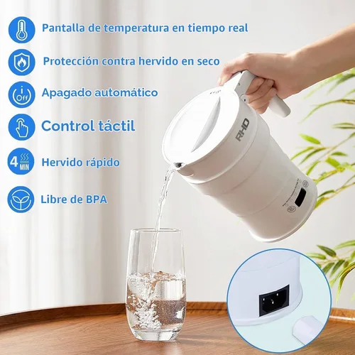 Vista 3 de Hervidor eléctrico plegable del viaje, caldera multifuncional 110V
