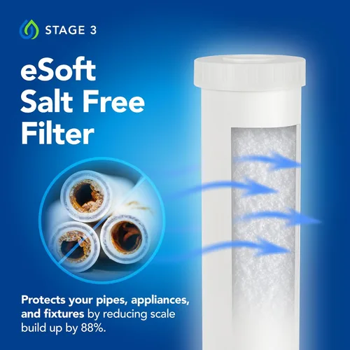 Vista 5 de Kind Water Systems E-3000UV Combo de suavizador de agua y filtro sin sal para toda la casa con UV