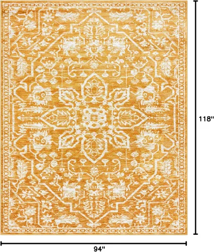 Vista 91 de Well Woven - Alfombra tejida estilo vintage con diseño de medallón, 68 x 120 cm