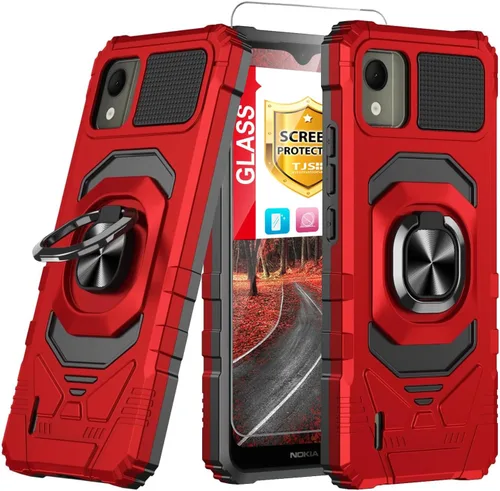 Vista 7 de TJS Compatible con Nokia C110 N156DL Funda de teléfono (negro)