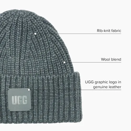 Vista 3 de UGG Gorro de punto acanalado grueso para hombre