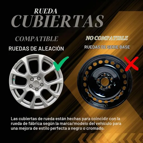 Vista 4 de PACRIM - Juego de fundas para ruedas cromadas de 16 pulgadas compatibles Cromo