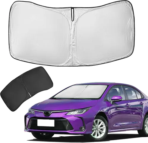 Vista 126 de Parasol de 4 capas para parabrisas, ajuste personalizado, tela 240T