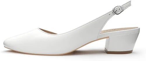 Vista 3 de MSKFZEK Zapatos de tacón bajo para mujer