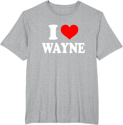 Vista 71 de Wayne - Camiseta I Heart Wayne - I Love Wayne, Negro, S