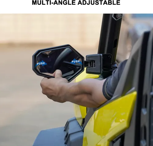Vista 5 de SAUTVS Kit de espejo retrovisor central convexo ajustable y retrovisor lateral plegable para Can-Am Maverick Trail Sport Commander 2018-2026