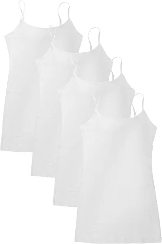 Vista 5 de Active - Paquete de 4 camisetas sin mangas, básicas, para mujer