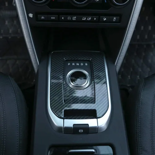 Vista 8 de YIWANG Cubierta de placa de cambio de engranajes de plástico ABS para Land Rover Discovery Sport 2015-2018 Accesorios de coche (negro cepillado)