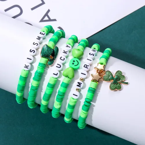 Vista 189 de Surfer Heishi - Pulseras apilables para mujer, apilables, de vinilo arcoíris, disco de arcilla, pulseras elásticas para la amistad, joyería bohemia