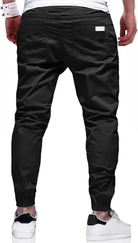 Vista 2 de Pantalones deportivos chinos para hombre, pantalones cargo para senderismo, recreación al aire libre, pantalones de sarga para fitness, pantalones