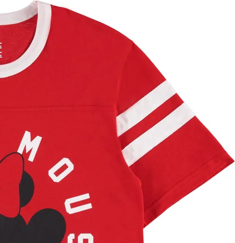 Vista 4 de Disney Camiseta de fútbol universitario de Mickey Mouse y Minnie Mouse para mujer