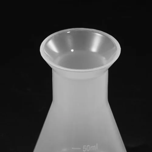 Vista 4 de PATIKIL Erlenmeyer Frasco de plástico de 1.7 fl oz, 1 paquete de frasco cónico de boca ancha para laboratorio, transparente