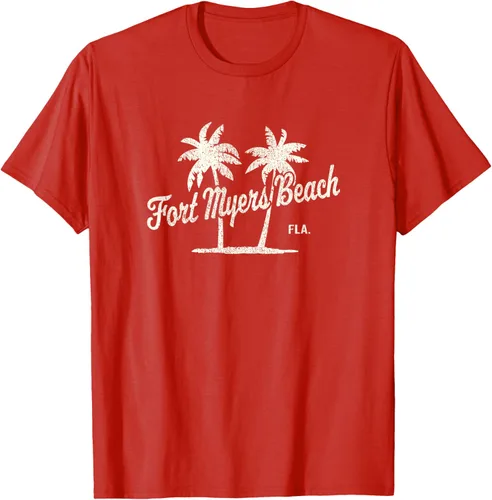 Vista 92 de Fort Myers Beach Florida Vintage 70s Palm Trees Graphic T-Shirt