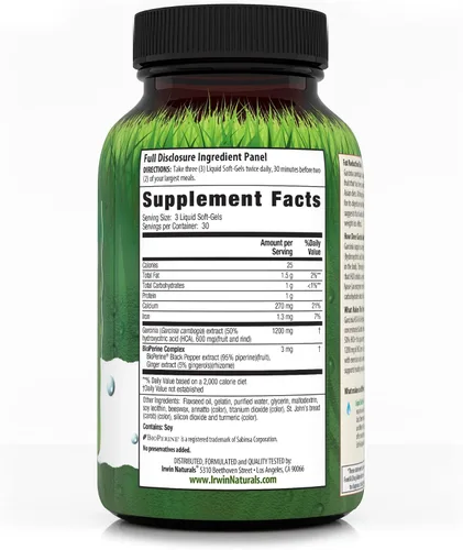 Vista 2 de Irwin Naturals Suplemento de dieta de reducción de grasa Garcinia Hca, 90