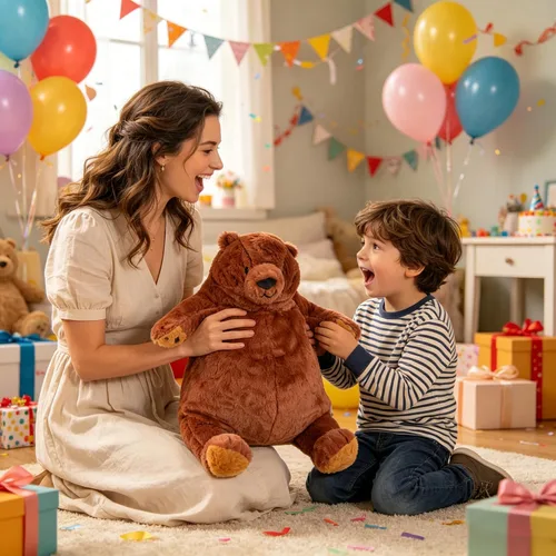 Vista 2 de Djungelskog Oso de peluche 60 cm - Oso suave y gigante - Peluche abrazable y tierno - Regalo ideal para niño, niña y novia - ¡Super suave y tierno!