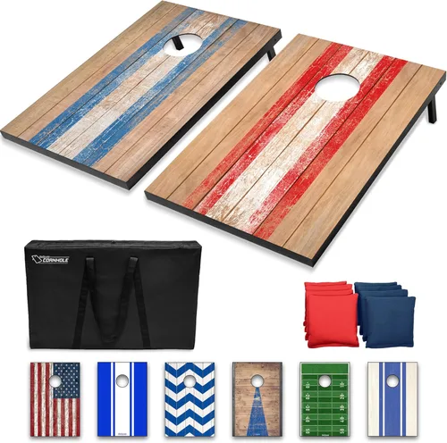 Vista 12 de GoSports Portable Cornhole Sets- Includes 2 Boards, 8 Bean Bags, Carry Case