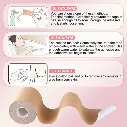 Vista 7 de Cinta adhesiva para senos, cinta para levantamiento de senos, cinta Bob para senos grandes, cinta transpirable de empuje, cinta corporal impermeable