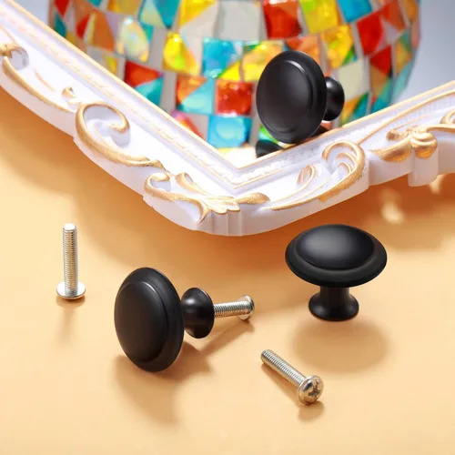 Vista 4 de Ripeng 36 pomos redondos para gabinetes de cocina, manijas de cajón de hardware con tornillos para muebles de dormitorio (1.06 pulgadas)