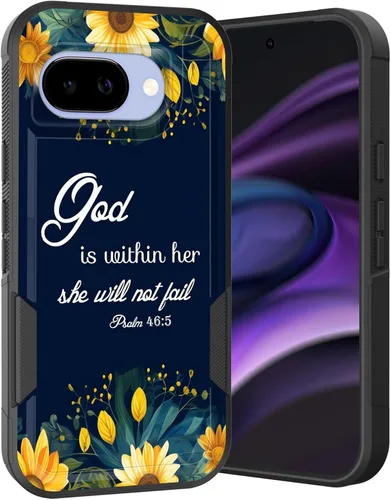 Vista 121 de Funda para Pixel 6A, Híbrida de Doble Capa de Servicio Pesado Resistente a Prueba de Golpes PC Duro + Funda Protectora de Silicona Suave para Google