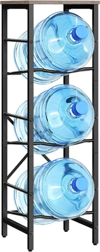 Vista 11 de HOOBRO Soporte para garrafones de agua, soporte para botellas de agua, estante para garrafones de agua de 5 galones, estante de almacenamiento