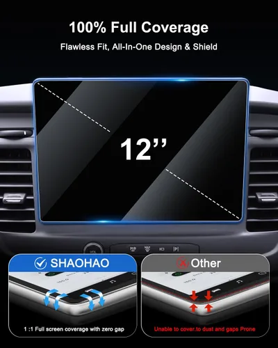 Vista 2 de SHAOHAO 2 Pcs for 2026 Ford Transit Screen Protector for 2022 2023 2024 2025 2026 Ford Transit Accessories (Passenger Van XL/XLT/Cargo Van/Crew Van)
